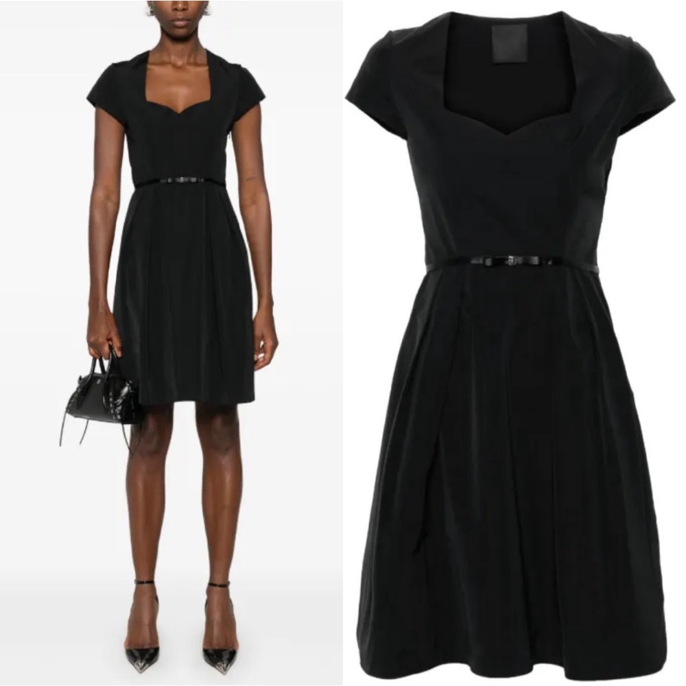 Givenchy 4G-Bow Black Taffeta Mini Dress Size 36/4 NWT - Picture 5 of 12